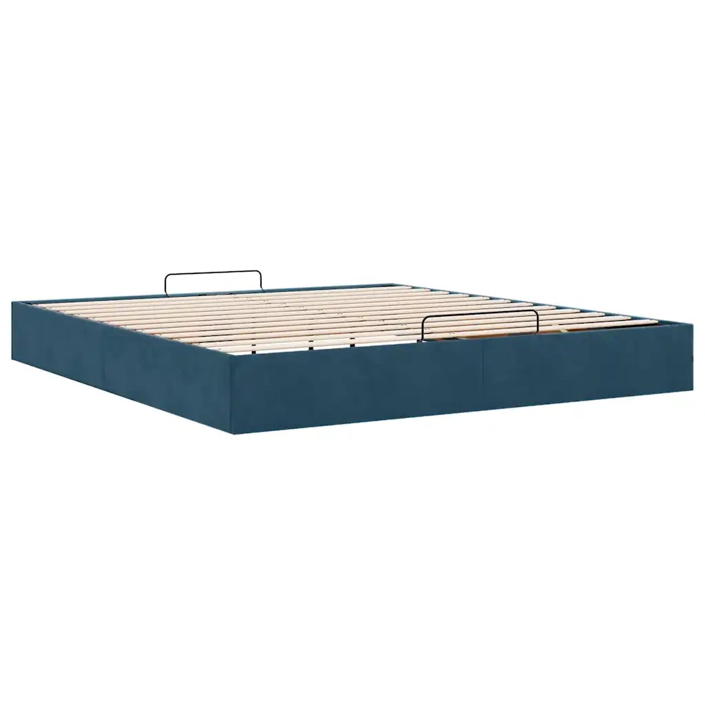 Struttura Letto Pouf senza Materasso-Giroletto con contenitore 180x200 cm in Velluto 592931