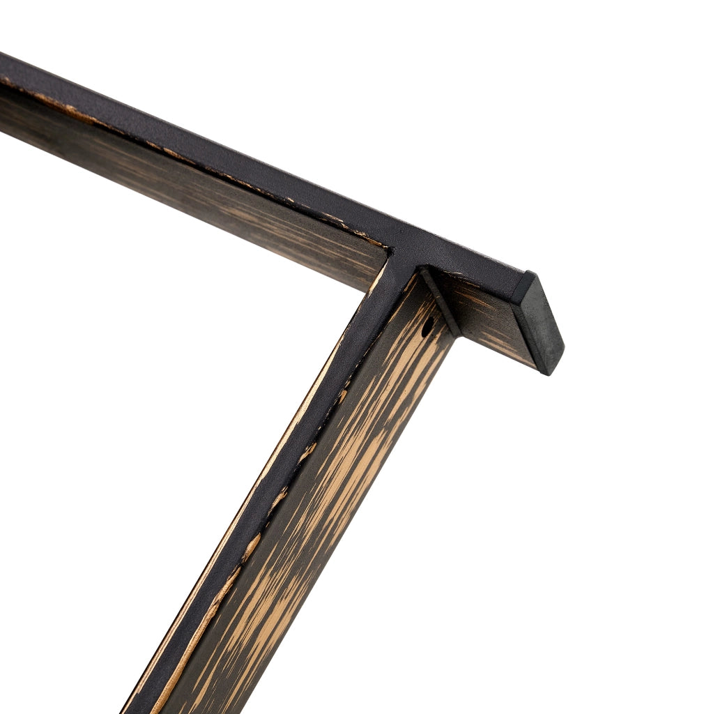 Tavolino laterale rotondo ? 68 x 39 cm con struttura stabile; MDF e metallo nero