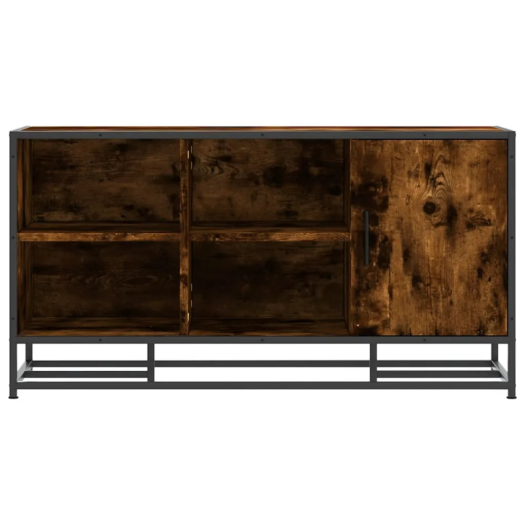 Scarpiera in Rovere Fumo 100x40x53,5 cm in Truciolato e Metallo 849216
