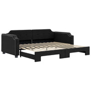 Divano letto | Sof¨¤ letto | Letto singolo Estraibile Nero 100x200 cm in Tessuto