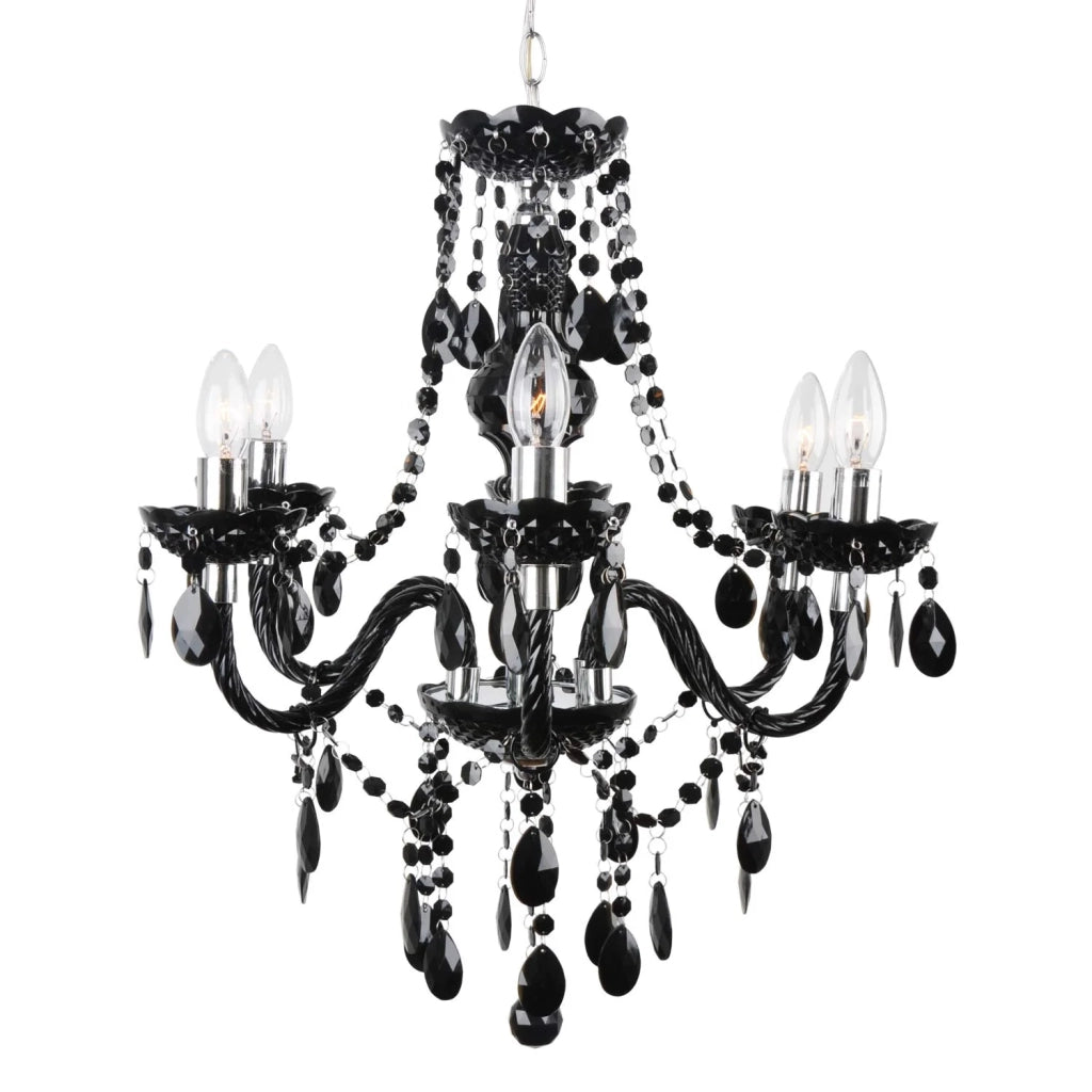 LÚZETE - LAMPADA DA SOFFITTO 6 LUCI GIULIA NERO