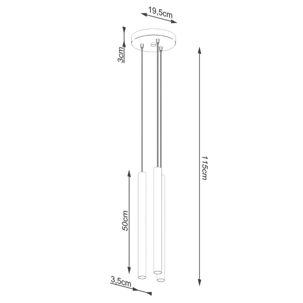 Lampada a sospensione in cemento grigio tonda 3xG9 Velino