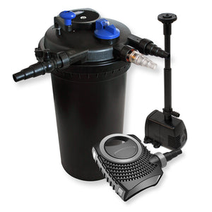 Set XXL per laghetto Filtro a pressione 30000l Chiarificatore UVC 18W Pompa 70W Pompa fontana