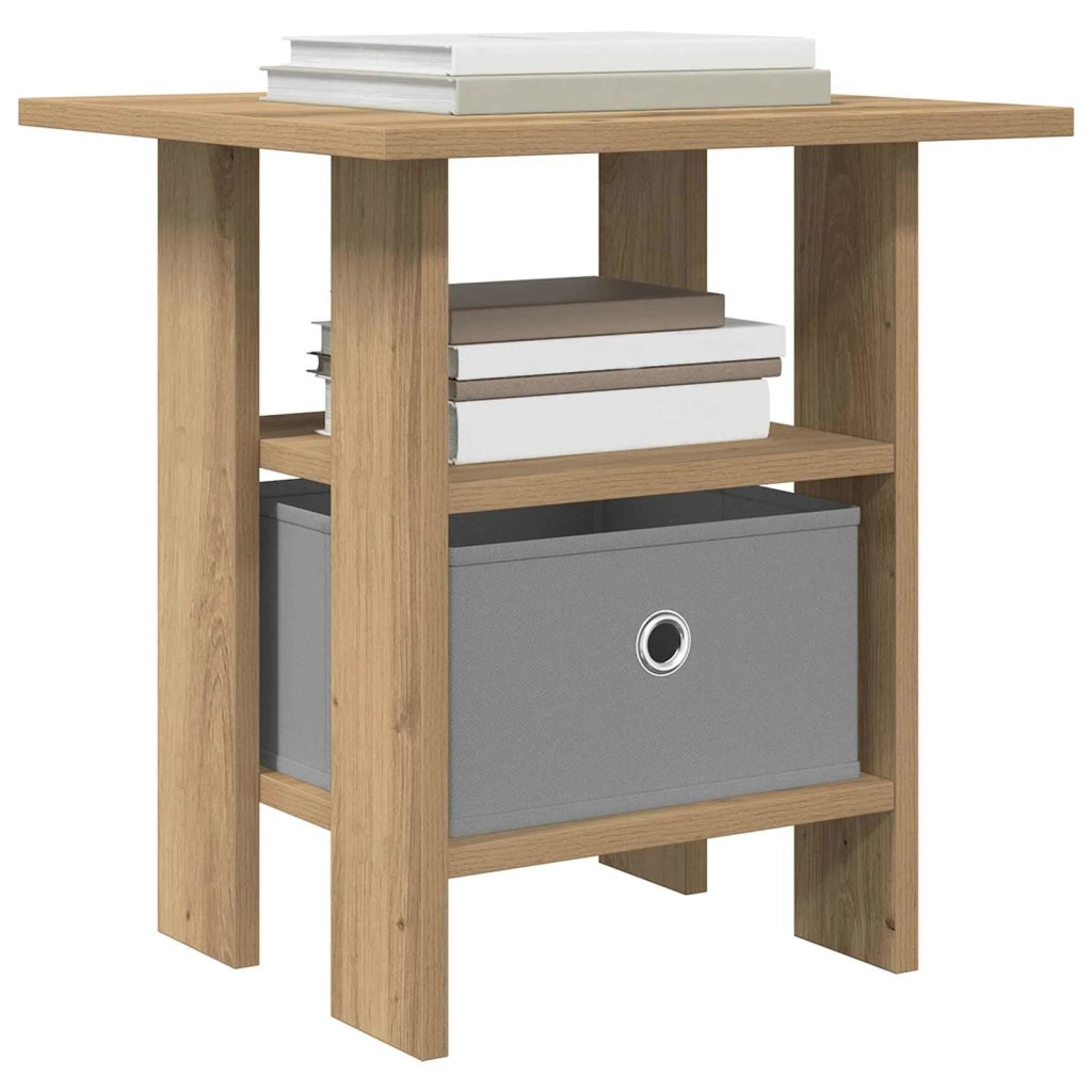 Comodino con cassetto 2 pcs Rovere artigianale 41 x 40 x 45 cm