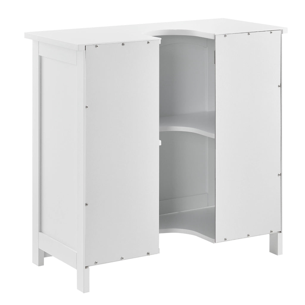 Mobile Sottolavabo da Terra con 2 Ante e Ripiano 60 x 60 x 30 cm - Bianco [en.casa]