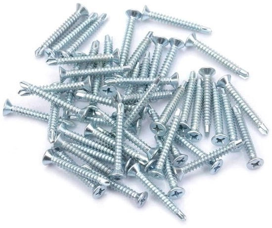 Viti autoalimentanti - Acciaio inossidabile - Piatta - Assortimento - 50 pezzi - M4.2 - Adatto per legno - AISI.
