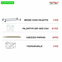 Trabattello Tris altezza di Lavoro metri 4,40