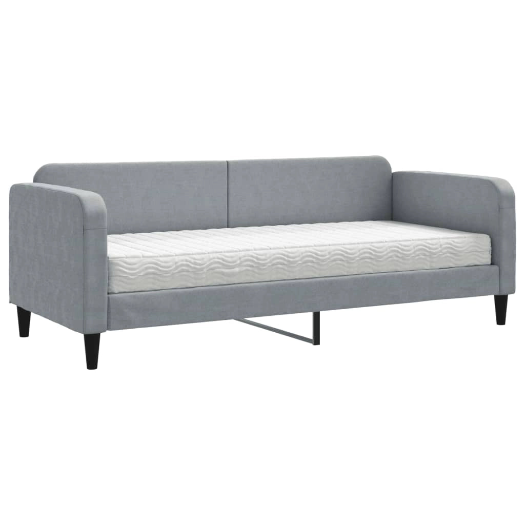Divano Letto con Materasso Grigio Chiaro 80x200 cm in Tessutocod mxl 98448