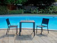 Tavolo da Giardino 80x80x75 cm Iseo in Acciaio Antracite