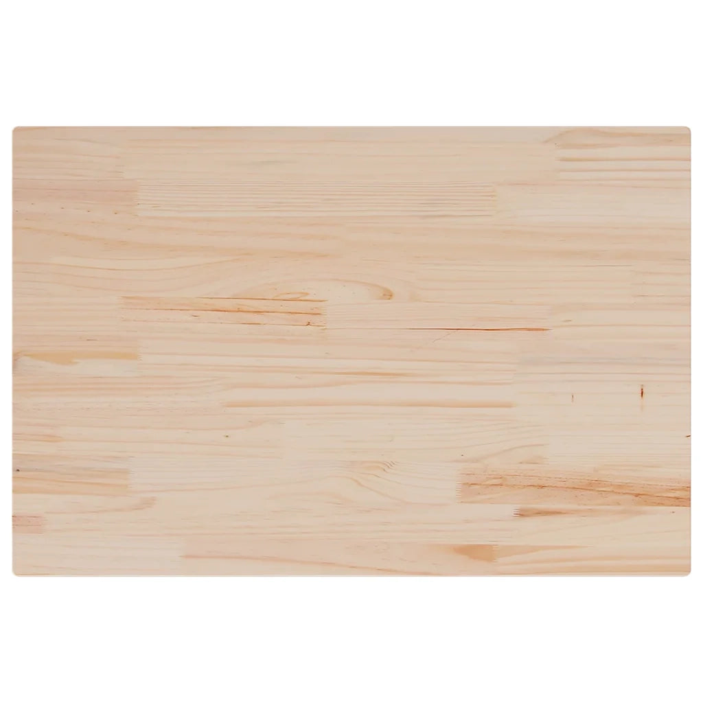 Piano per Tavolo 80x50x2,5 cm Rettangolare Legno Massello Pino 847427