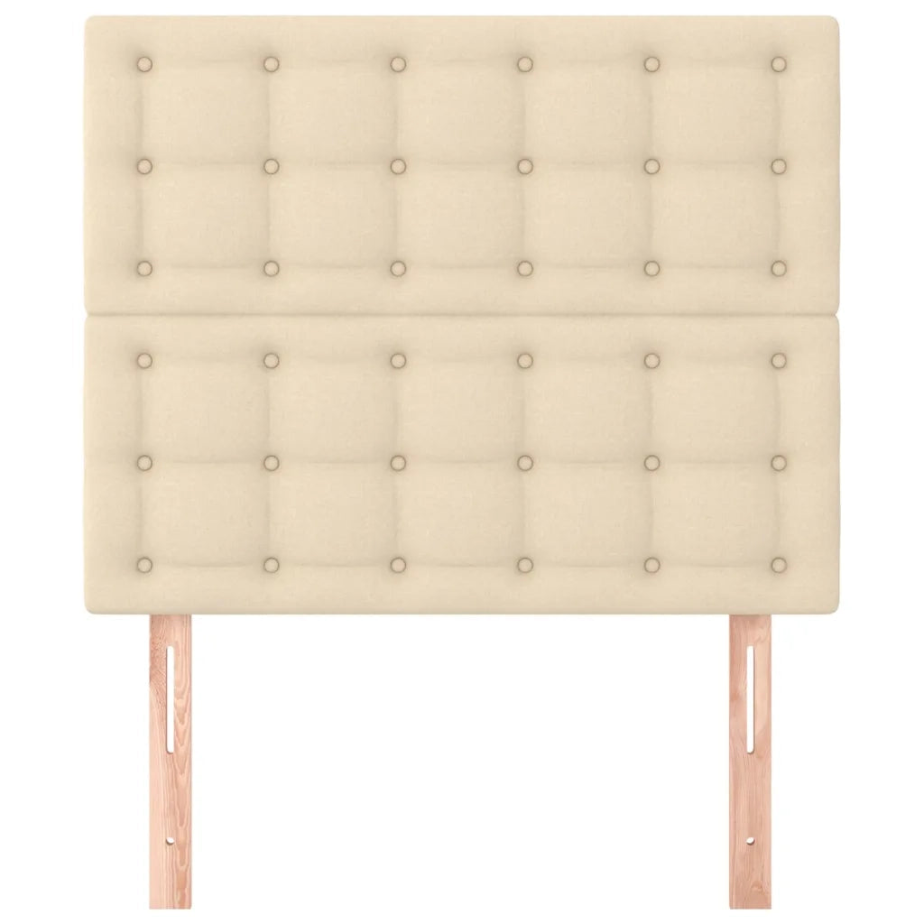 Testiera-Testata-Testiera Decorativa Crema 100x5x118/128 cm Tessuto 624503