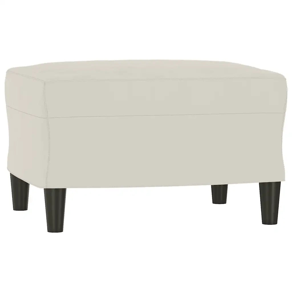 Panca crema 70x35x41 cm in Velluto CFW5146290