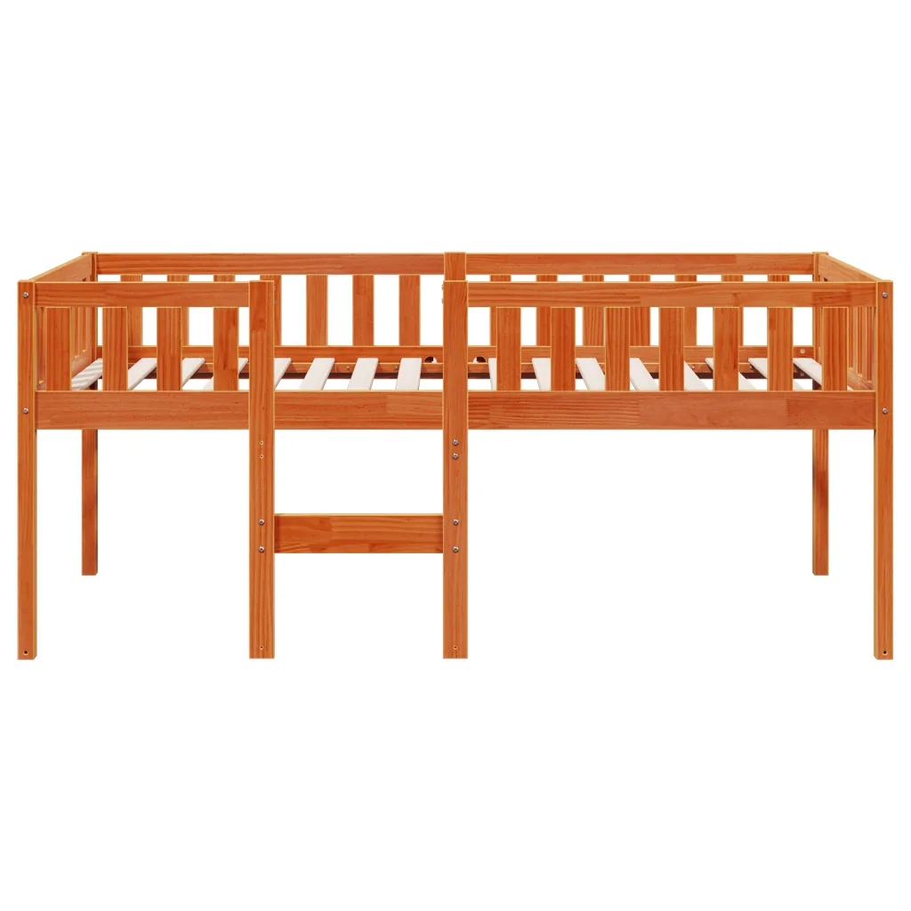 vidaXL Letto Bambini senza Materasso Marrone Cera 90x200 cm Legno Pino