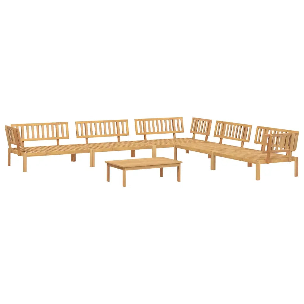 Set Divano Pallet da Giardino 6 pz in Legno Massello di Acacia
