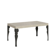 Tavolo allungabile 90x160/420 cm Paxor cashmere gambe antracite