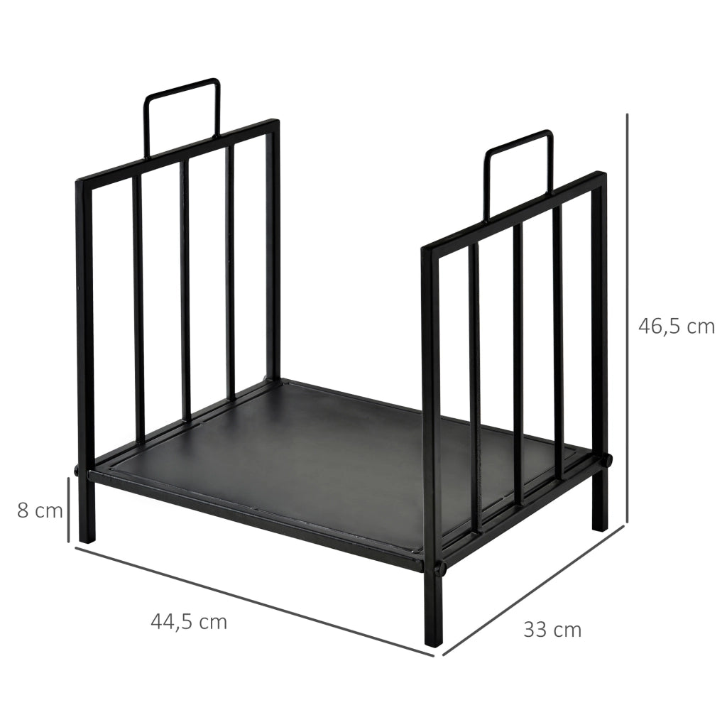 Porta legna da camino ¨C Xylo ¨C Metallo nero 44x33x46 cm