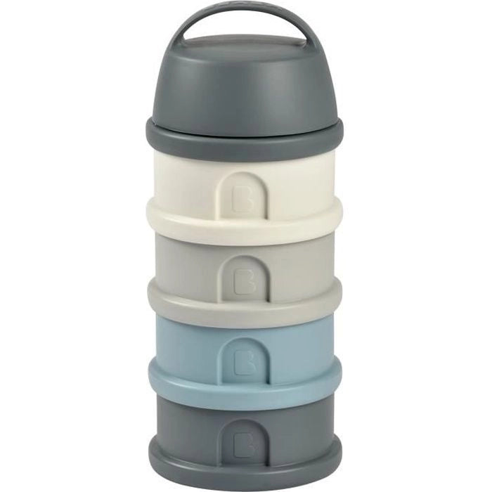 Beaba, Box dosser, 4 compartimenti, grigio minerale / blu