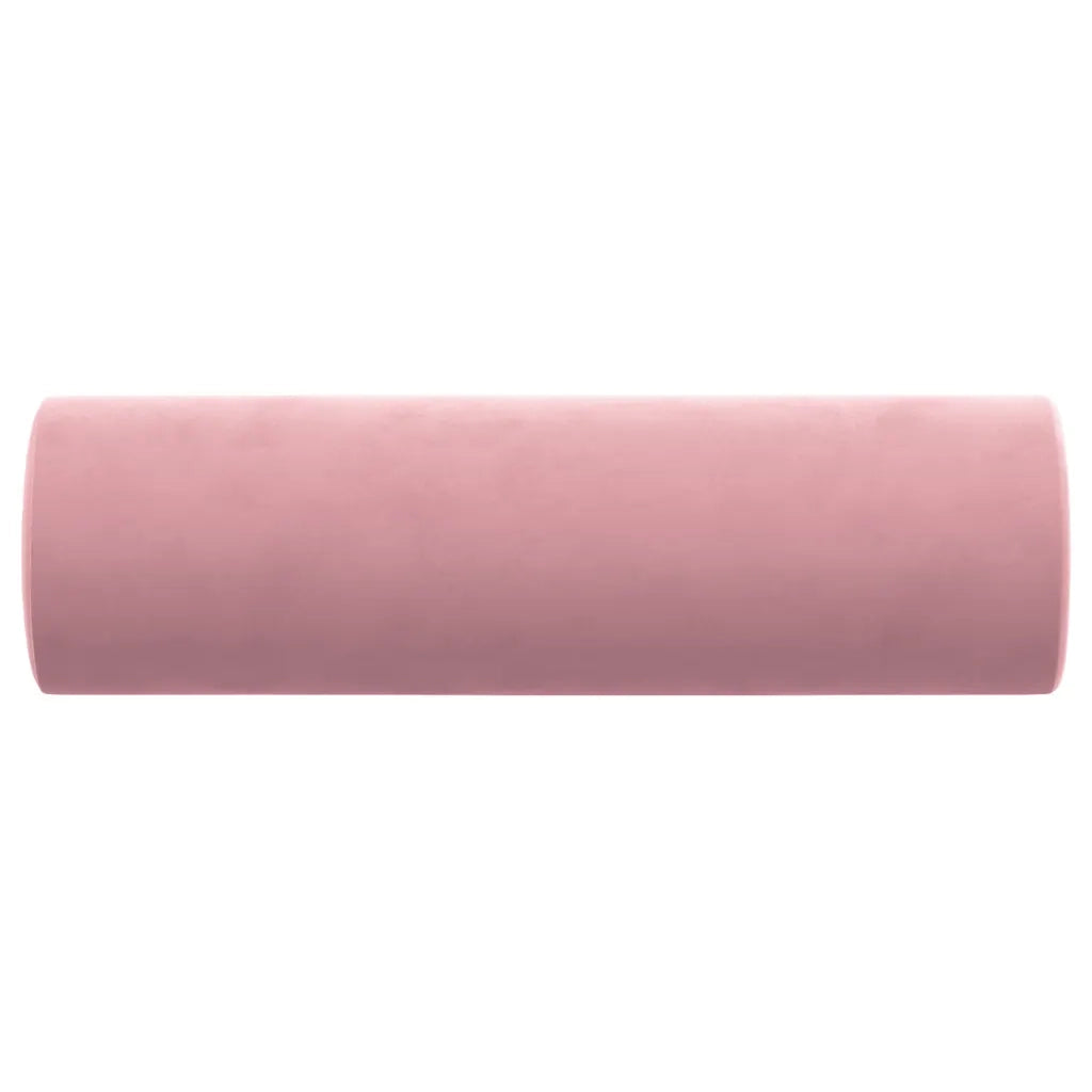 Cuscini Decorativi 2 pz Rosa Ø15x50 cm in Velluto 349512