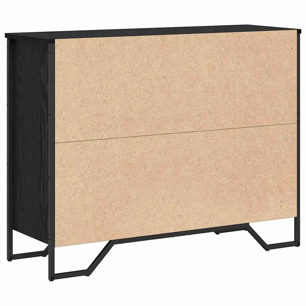 Credenza con cassetto Rovere Nero 97 x 32,5 x 74,5 cm 868778