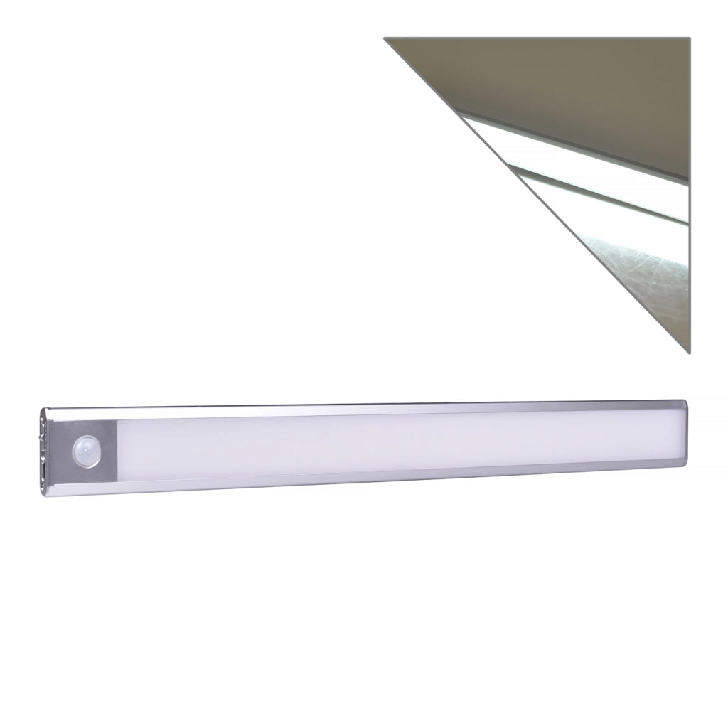 BARRA LED RICARICABILE 2W CON SENSORE DI MOVIMENTO LUCE FREDDA 6500K° - ILLUMINAZIONE AUTOMATICA PER INTERNI