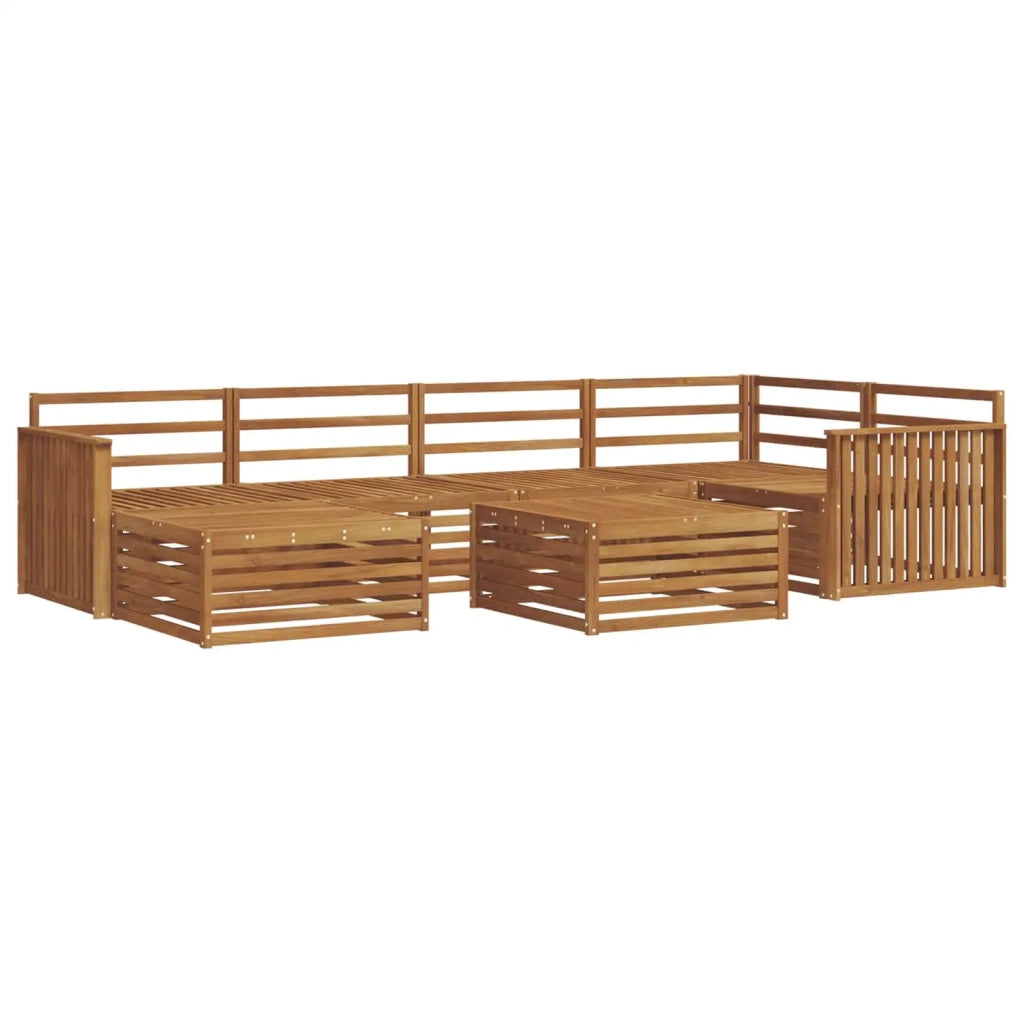 Set di divani da esterno 7 pcs Naturale