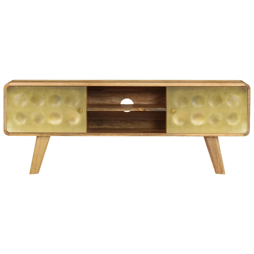 Mobile Porta TV in Legno Massello di Mango 120x30x45 cm cod mxl 58825