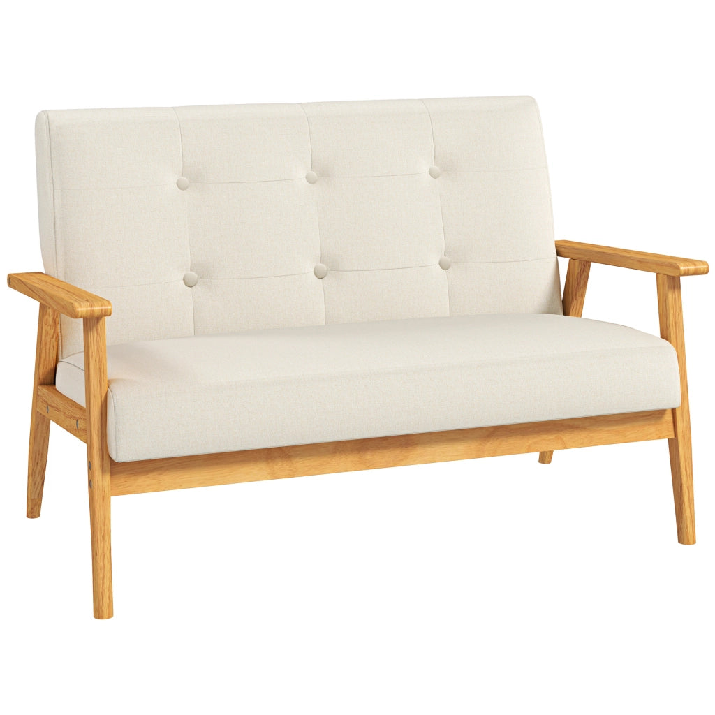 Divano 2 posti ¨C Minimal ¨C beige tessuto trapuntato