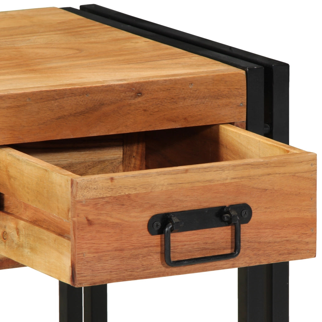 Comodini 2 pezzi 40x40x50 cm Legno massello di acacia