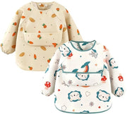 Set di 2 slabbetti acqua-tetra per bambini con maniglie, con cuscino morbido per bambini da 0 a 1 anno, per mangiare e giocare