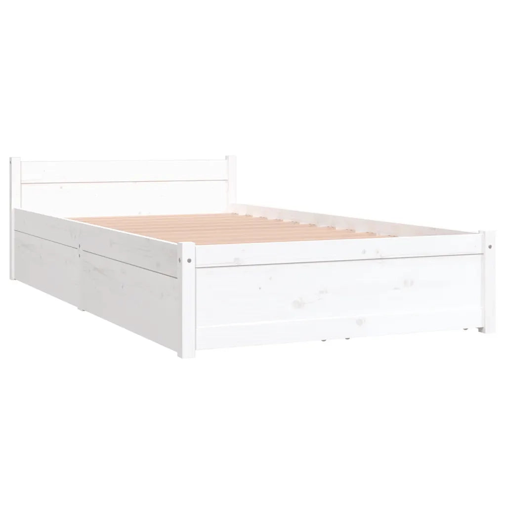 Giroletto Bianco con Cassetti 90x190 cm Single 3103479