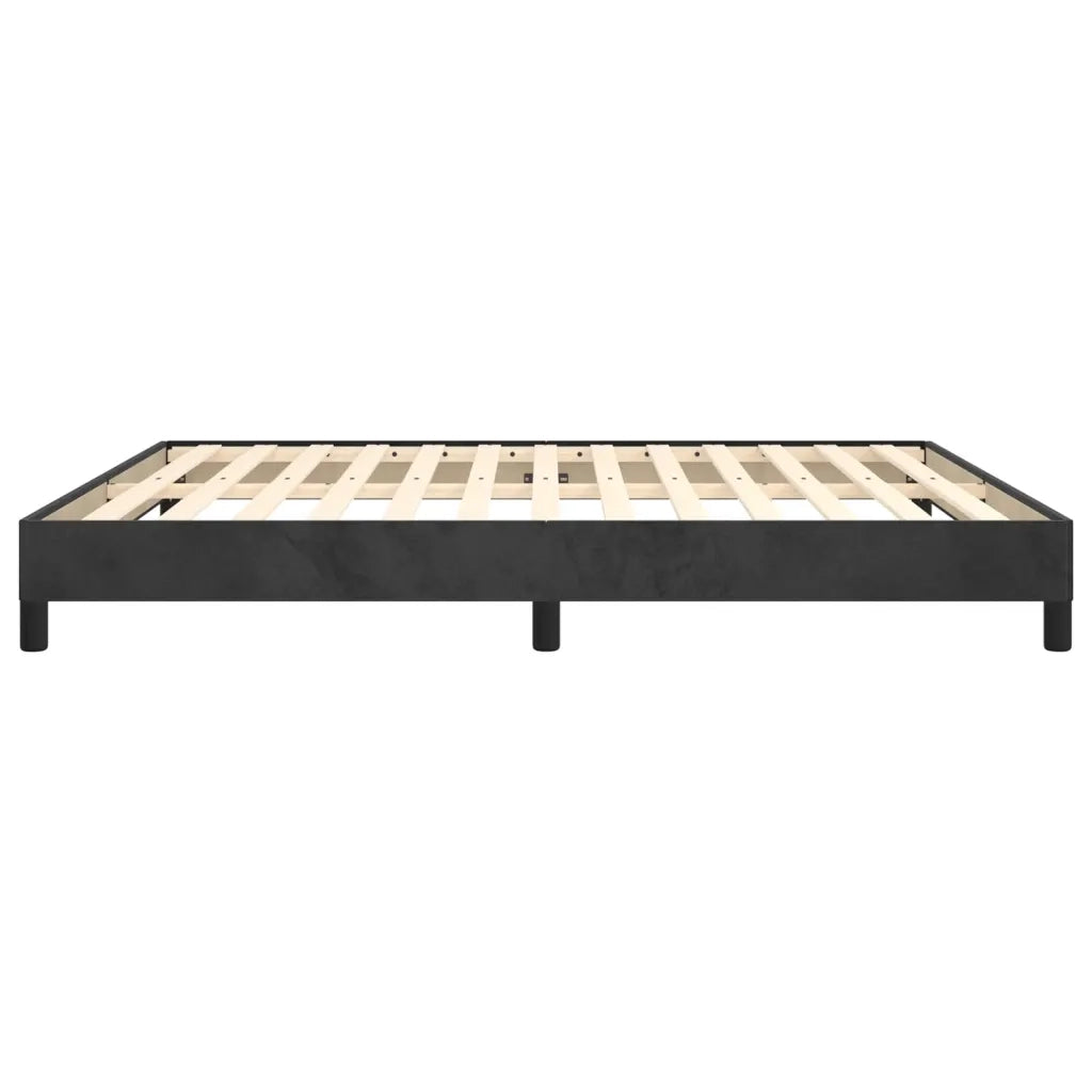Giroletto senza Materasso-Struttura Letto Nero 160x200 cm in Velluto 100454