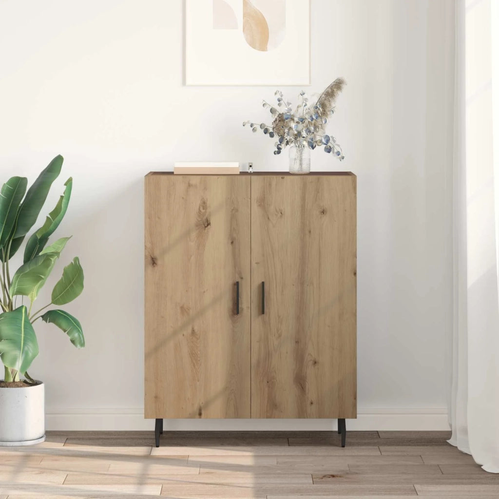 Credenza | Madia | Buffet da pranzo | Armadio da pranzo Rovere artigianale 69,5 x 34 x 90 cm Legno multistrato
