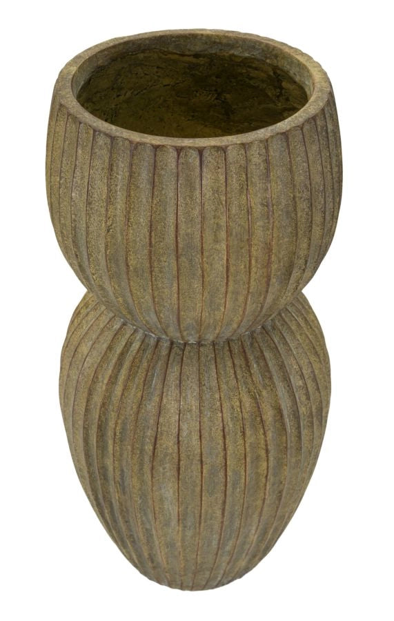 Vaso Breeze Ø25x52,5 cm in Mgo Verde sporco