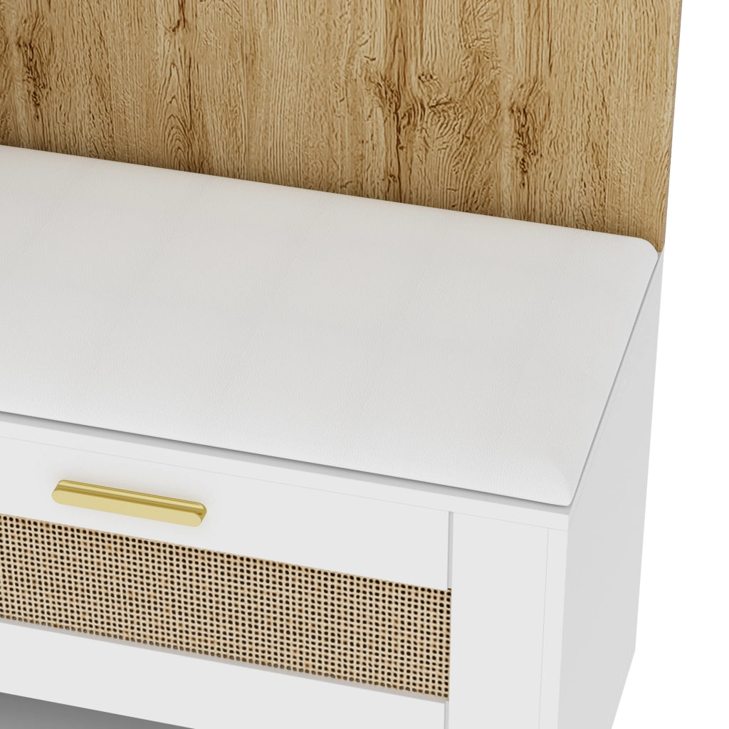 Set Ingresso con Specchio, Scarpiera, Appendiabiti e Panca ¨C MINIMAL ¨C con Ganci e LED