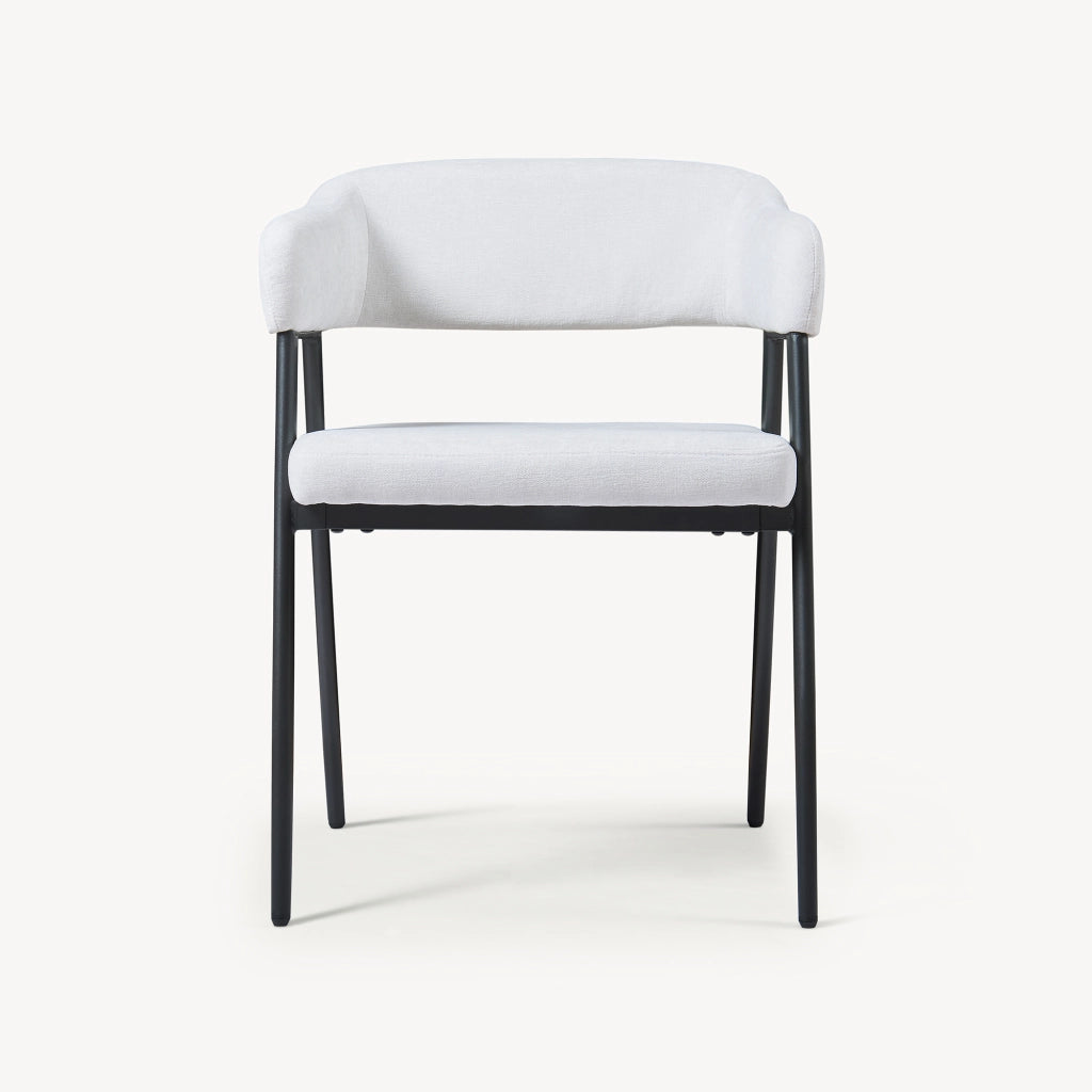 Set Kohlmand di 2 Sedie Imbottite da Sala Pranzo con Rivestimento in Tessuto - Grigio Chiaro [en.casa]