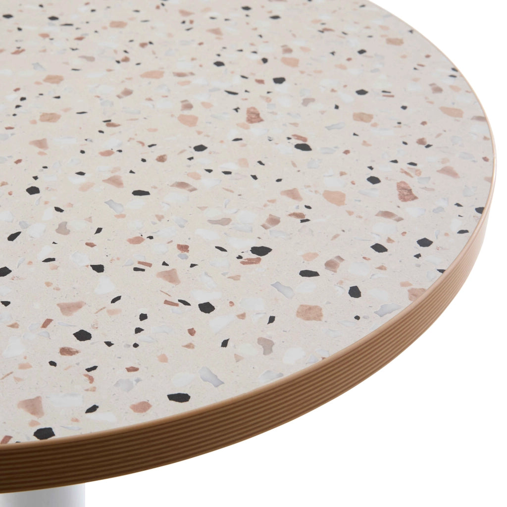 Oviala - Piano tavolo rotondo in melamina terrazzo 60 cm