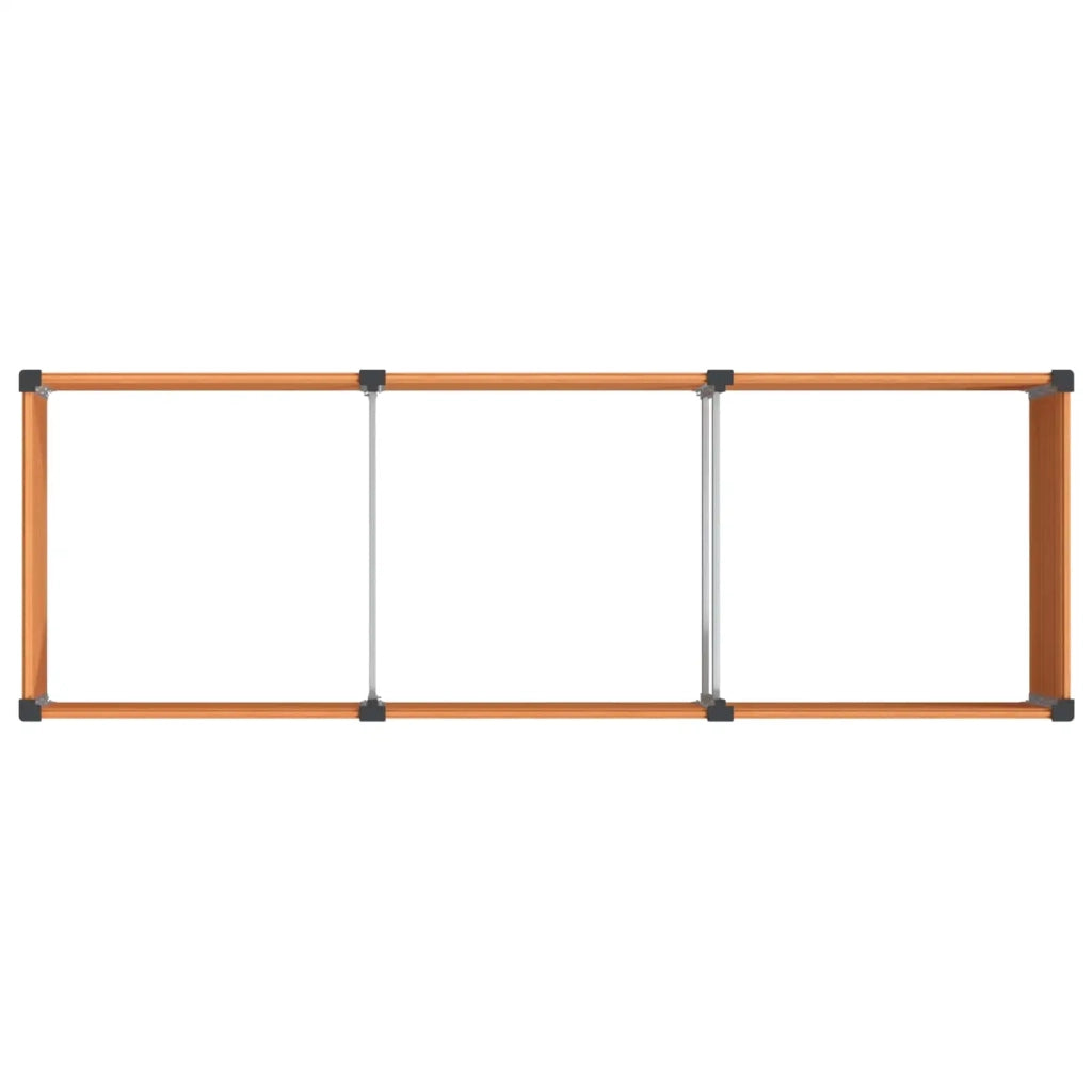 Letto rialzato da giardino Marrone 300 x 100 x 54 cm alluminio 42039014