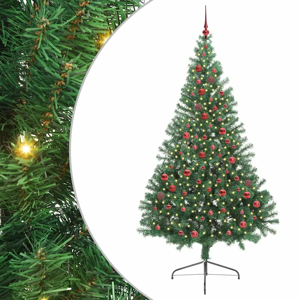 Albero di Natale Artificiale-Albero Natalizio con luci integrate Verde 210 cm 122460
