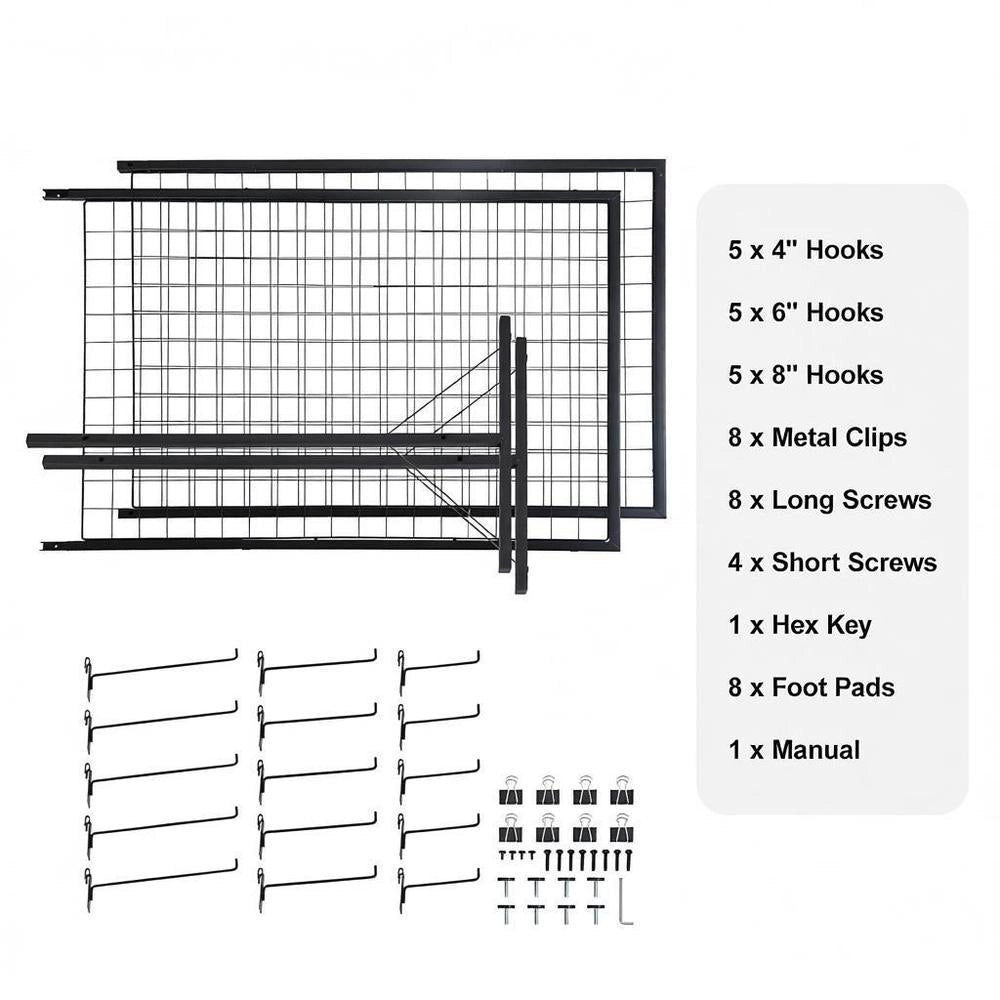 2 X 5.6 Grid Wall Panels Tower 2 Packs Wire Mesh Wall Presentation Stands