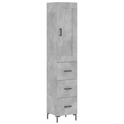 Buffet credenza cassettiera mobiletto mobile contenitore organizer cucina soggiorno salotto alto 34,5 x 34 x 180 cm legno ingegnerizzato grigio 02_0034395
