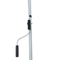 Tenda da Sole da Esterno 2x1.5m a Rullo con Manovella, Altezza e Angolazione Regolabile, Grigio