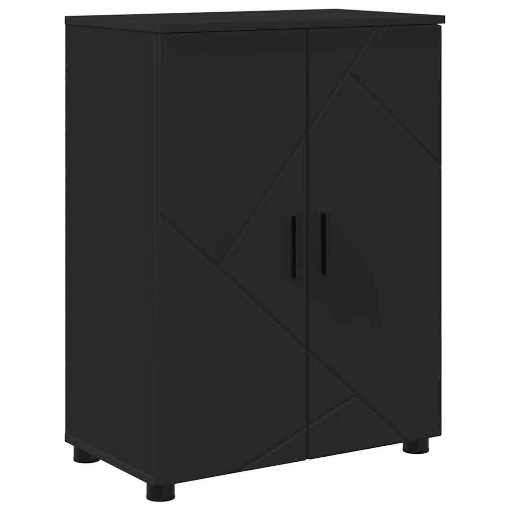 Mobile da Bagno con archiviazione Nero 60 x 35 x 80 cm 883305
