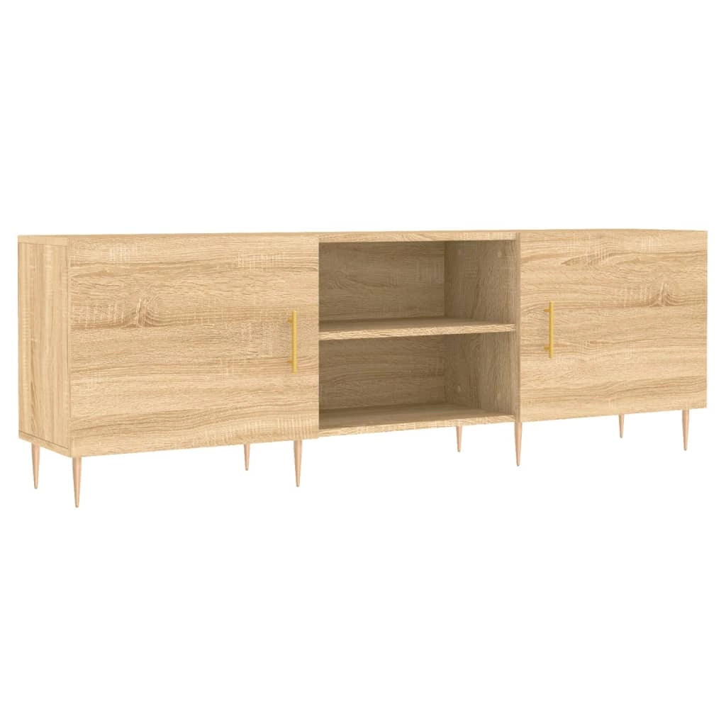 Mobile TV multimediale mensola TV credenza TV sala da pranzo soggiorno camera da letto rovere Sonoma 150 x 30 x 50 cm legno ingegnerizzato marrone 02_0027489