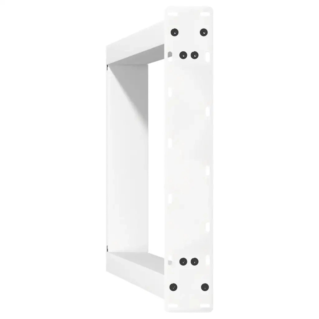 Gambe per tavolo consolle a forma di U 2 pz bianche 38x(72-73) cm in acciaio 4012781