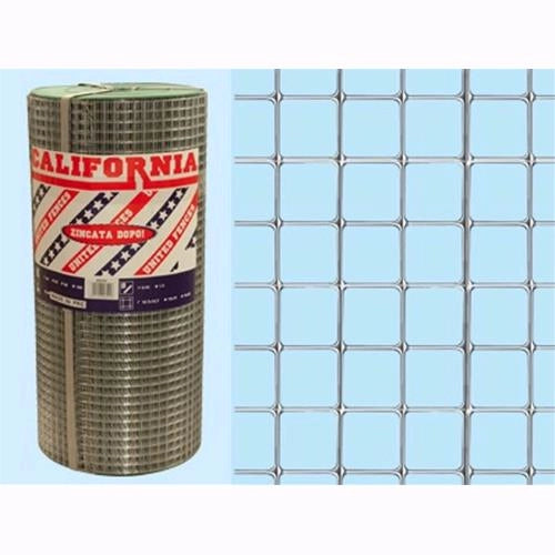 Rete Recizione Elettrosaldata California 25 mt - mm 12x12 - Ø 0,95 - H. 80 cm