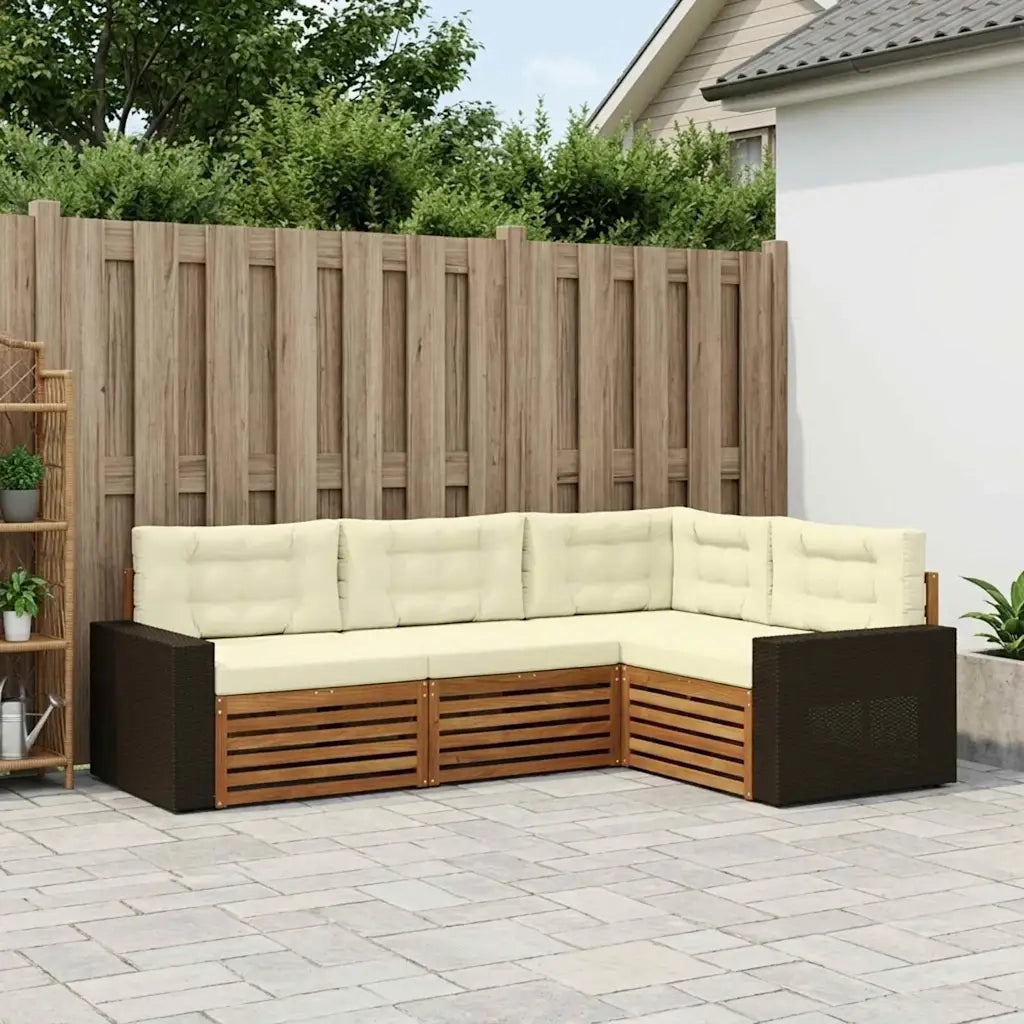 Set di divani da esterno 4 pcs