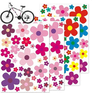 Sticker fiori estate viola - set di 4 - impermeabile - per bicicletta laptop auto motocicletta - fiori primaverili sticker - outdoor - cellulare - taccuino.