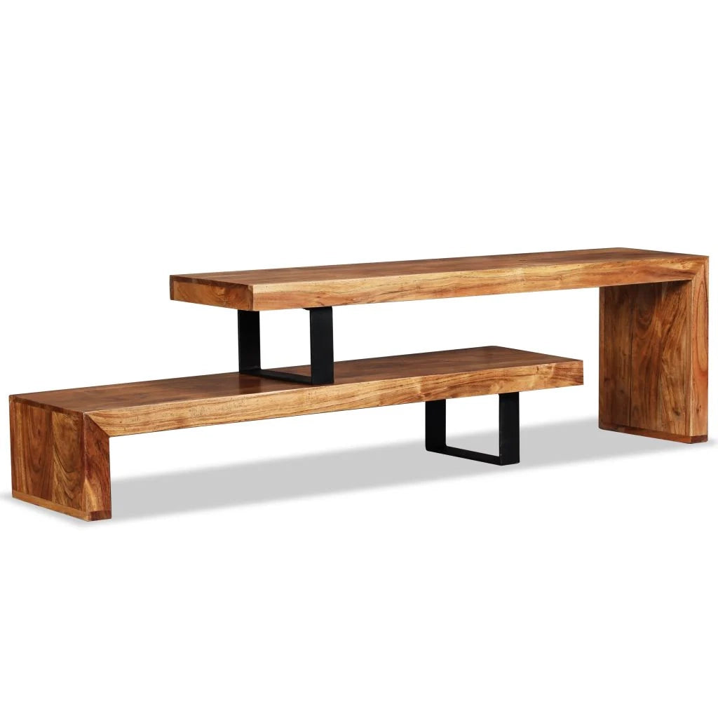 Pratico mobile porta TV/credenza di design in legno massello di acacia 2502036