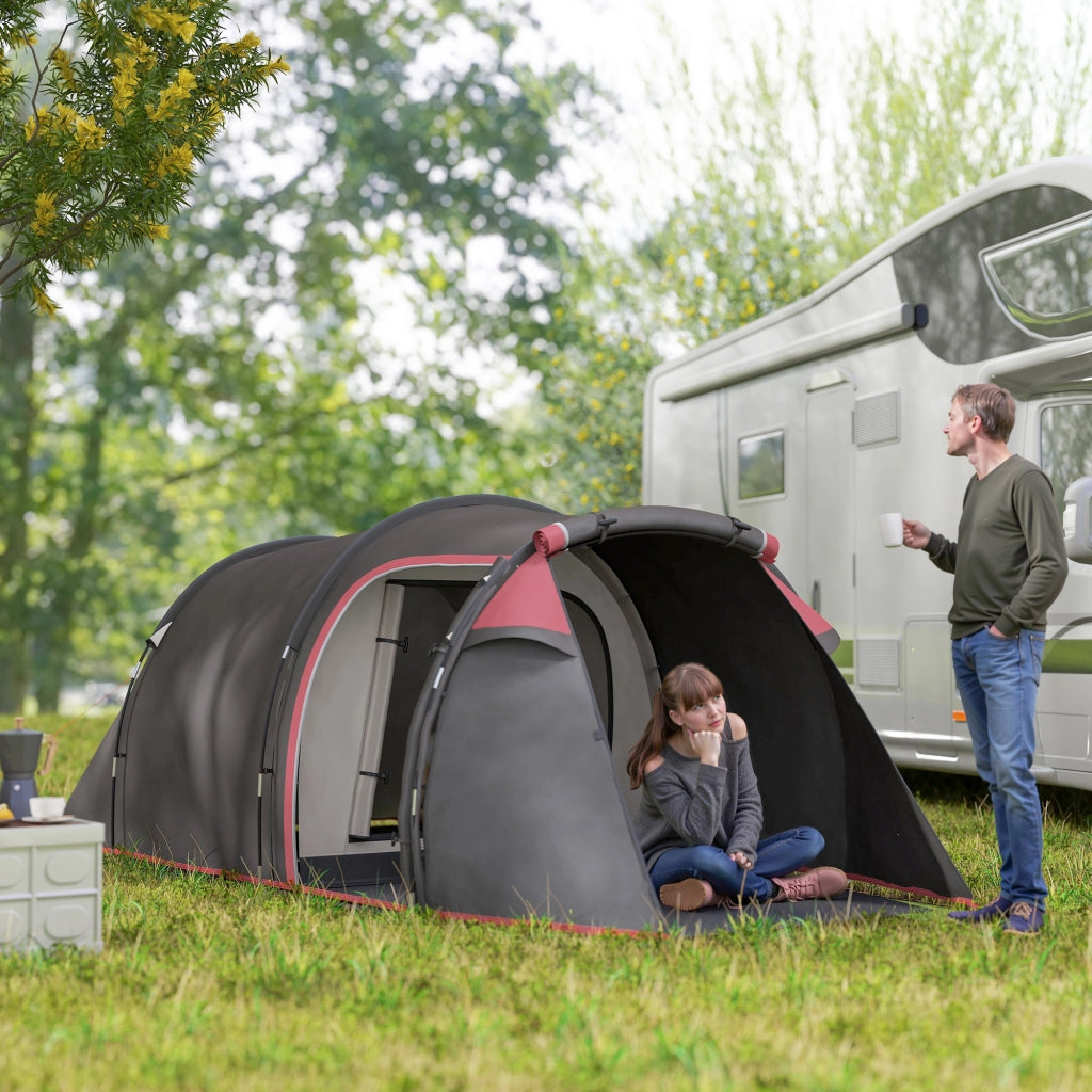 Tenda da campeggio 3 persone ¨C zephmum ¨C 426x206x154 cm grigio