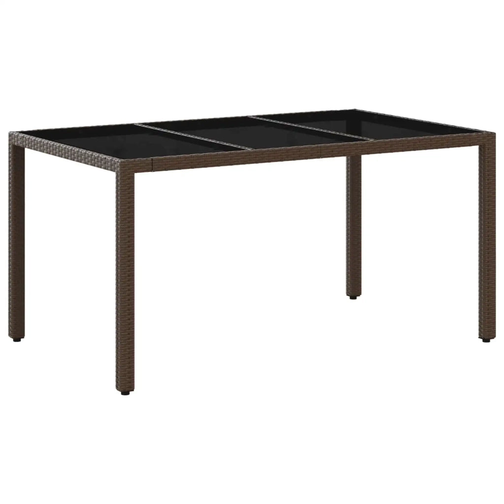 Set da pranzo per esterni 7 pz Marrone e Bianco Crema 3422315